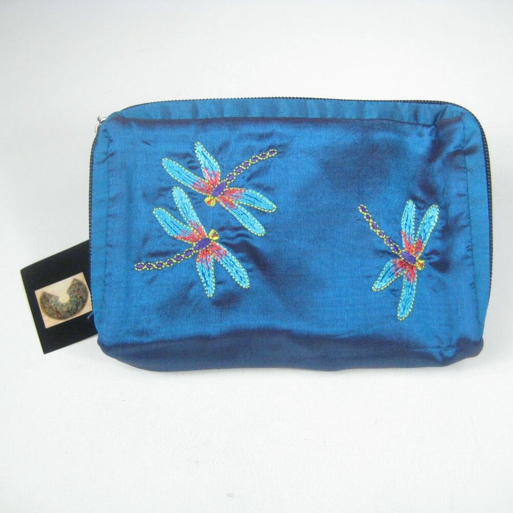 The Metropolitan Museum Of Art Embroidered Dragonfly Silk Pouch MMA Box NWT